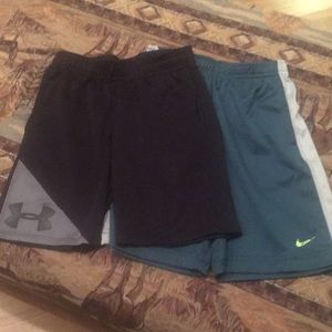 Boy shorts under armour size 5 Nike size 6.
